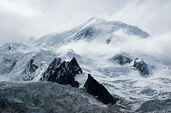 Dôme du Goûter vom Gare des Glaciers aus gesehen