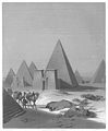 Mural painting The Pyramids of Meroe/Die Pyramiden von Meroe by Max Schmidt in the Egyptian Courtyard/Ägyptischer Hof