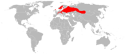 Aire de répartition du Castor d'Eurasie