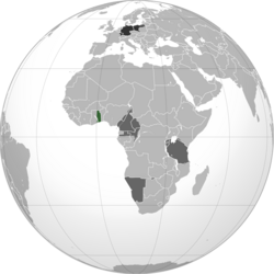 Hijau: Afrika Timur Jerman Abu-abu gelap: Afrika Barat Jerman, Afrika Barat Daya Jerman Abu-abu paling gelap: Kekaisaran Jerman (perbatasan pada tahun 1911)