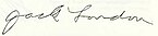 Jack London, podpis