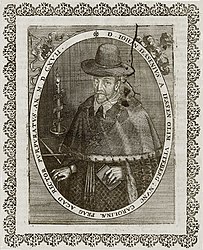 D(ominus) Iohan(nes) Iessenius a Iessen olim Vitenberg, nunc Carolinae Prag(ae) Acad(emiae) rector purpuratus. suvremeni bakrorez; autor: Matthäus Merian, 1617