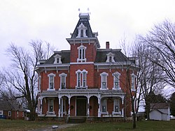 The John Wright Mansion, a historic site in the township