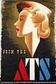 Werbeplakat für den Auxiliary Territorial Service mit der „Blonde Bombshell“ (1941)