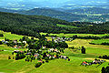 English: View from the mountain Ploeschen on the Sattnitz ridge Deutsch: Blick vom Plöschenberg am Sattnitzrücken