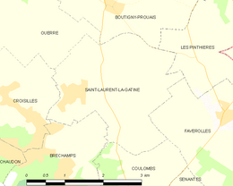 Saint-Laurent-la-Gâtine – Mappa