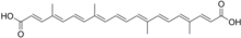 Formule topologique de la norbixine, acide carboxylique dérivé de la bixine