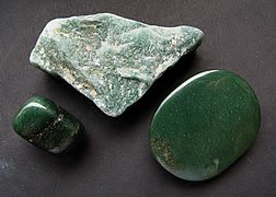 roh, Trommelstein, Cabochon