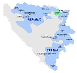 Vị trí của Cộng hoà Srpska