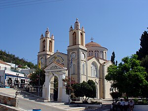 Church in village Siána on Greece island Rhodes