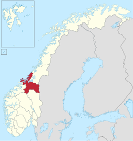 Kaart van Sør-Trøndelag fylke