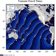 津波の到達予想