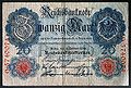 Billete de 20 Marcos, 19 de febrero de 1914