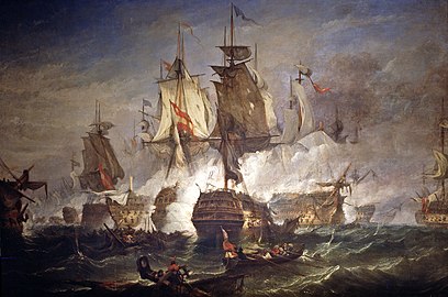 Battle off Cape St Vincent, 1797, by William Adolphus Knell (1846)