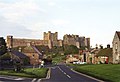 Crossroads in the village, looking towards the castle