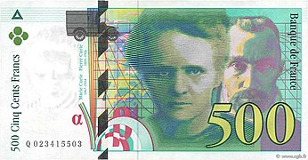 500 francs Pierre et Marie Curie