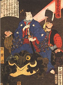 月岡芳年「美勇水滸伝・児雷也」（1866年）