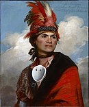 Náčelník Mohawků Joseph Brant, 1785, Britské muzeum, Londýn
