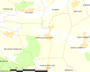 Poziția localității Nampcelles-la-Cour