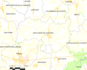 Poziția localității Saint-Denis-de-Gastines