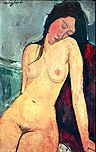 Zittend naakt (1916), Modigliani