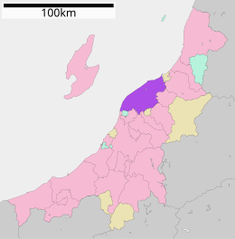Niigatan sijainti Niigatan prefektuurissa