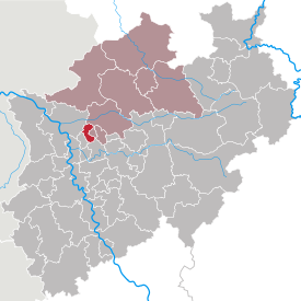 Lage des Bottrop in Nordrhein-Westfalen (anklickbare Karte)