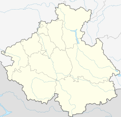Mapa konturowa Republiki Ałtaju, u góry nieco na lewo znajduje się punkt z opisem „RGK”