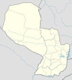 Central på en karta över Paraguay