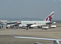 卡塔尔航空的空中巴士A380-800于一号航站楼