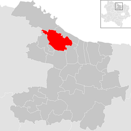 Poloha obce Retz v okrese Hollabrunn (klikacia mapa)