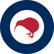 Escarapela de la Real Fuerza Aérea de Nueva Zelanda.