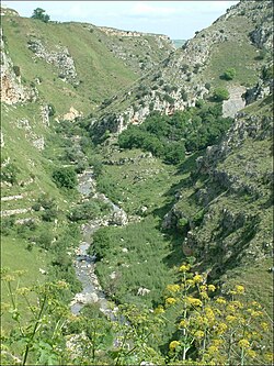 A Gravina Matera városa mellett