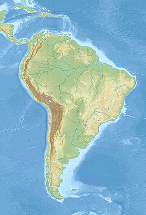 チンボラソの位置（南アメリカ内）