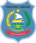 Lambang Kabupaten Tanjung Jabung, sekarang dipisah menjadi Kabupaten Tanjung Jabung Barat dan Kabupaten Tanjung Jabung Timur sejak tahun 1999.[10]