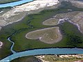 Cœur de Voh, tanne au milieu de la mangrove littorale au nord-ouest de la Grande Terre