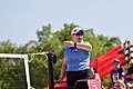 Image 3A beach volleyball referee determines if a fault has been committed. (from Beach volleyball)