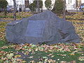 Conscientious Objectors Commemorative Stone, on the north side of the square