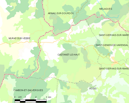 Castanet-le-Haut – Mappa