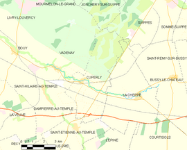 Mapa obce Cuperly