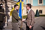 Kristersson med Ukrainas president Volodymyr Zelenskyj, 2023.