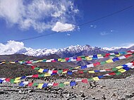 Prayer flags over Muktinath area