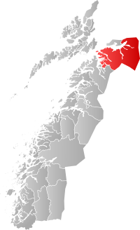 Kart som viser Narvik kommune.