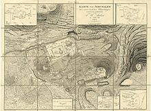 Carte détaillée de Jérusalem datant du dix-neuvième siècle