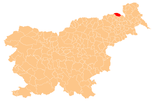 Karte von Slowenien, Position von Občina Apače hervorgehoben