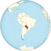 Paraguay on the globe (South America centered).svg