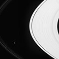 Prometheuse tekitatud säbrulisus Saturni F-rõngas.