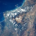 La Sierra Nevada desde el espacio.