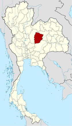 แผนที่ประเทศไทย จังหวัดชัยภูมิเน้นสีแดง