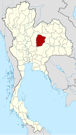 Chaiyaphums läge i Thailand.